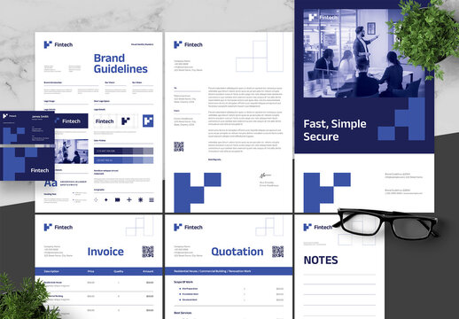 Blue Black Fintech Company Brand Guidelines 