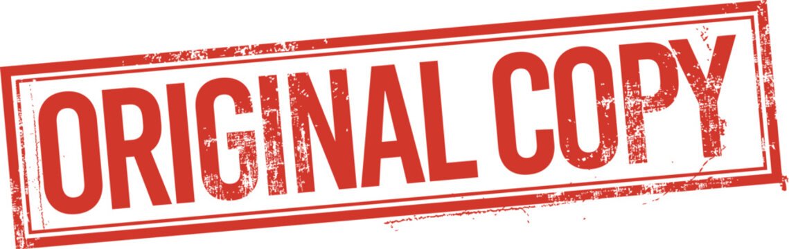 Original Copy Vector Red Rubber Stamp