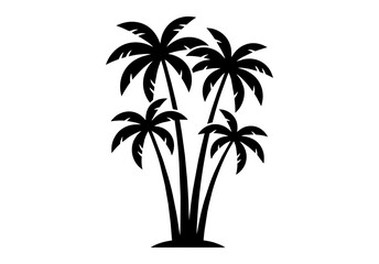 Obraz premium Isolated palm tree group element