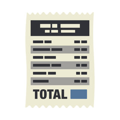 Fototapeta premium Receipt with Total Calculation for Business
