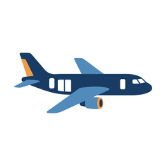 Naklejka premium Airplane Illustration Simple Flat Design Style