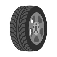 Obraz premium Car Tire on White Background Illustration