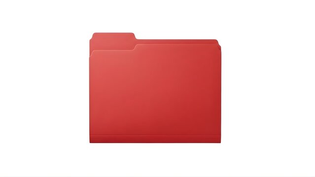 A red folder on transparent background