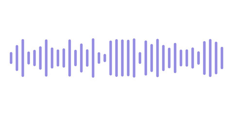 Podcast soundwave line of voice. Record music player. Mobile talk track. Message sound wave. Social network speech audio. Equalizer icon with spectrum noise. Vector illustration. © Iflah