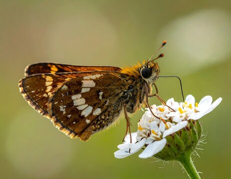 Small insect on white flower
