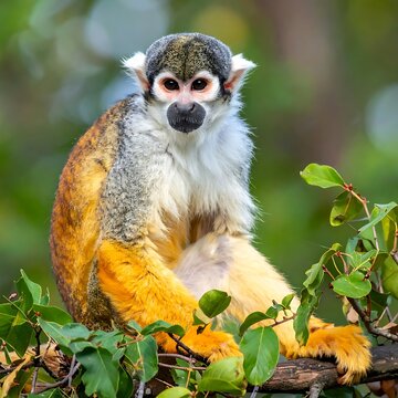 Small monkey on branch