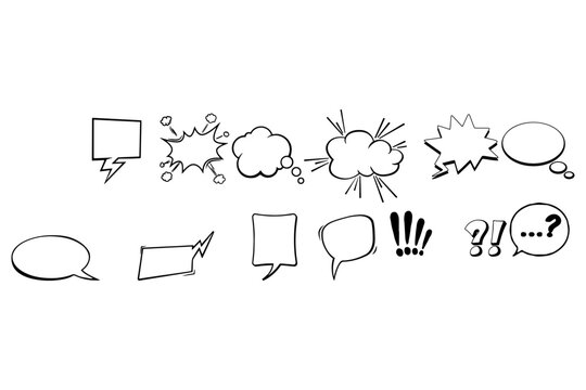 hand drawing Boom icones