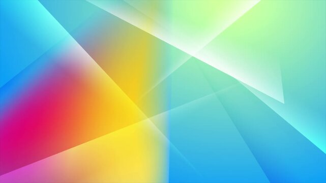 Colorful smooth glossy low poly stripes abstract geometry background. Polygonal motion design. Video animation Ultra HD 4K 3840x2160