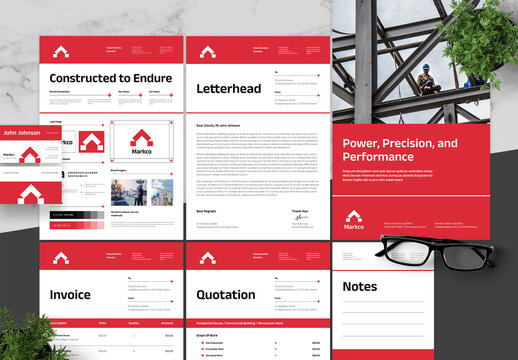 Red Black Construction Brand Guidelines 