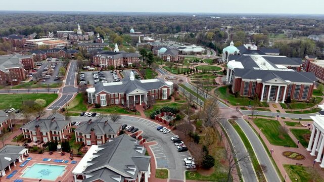 aerial pullout over high point university
