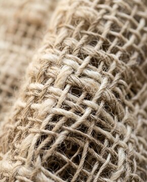 Natural Undyed Linen and Cotton Thread Woven Texture
