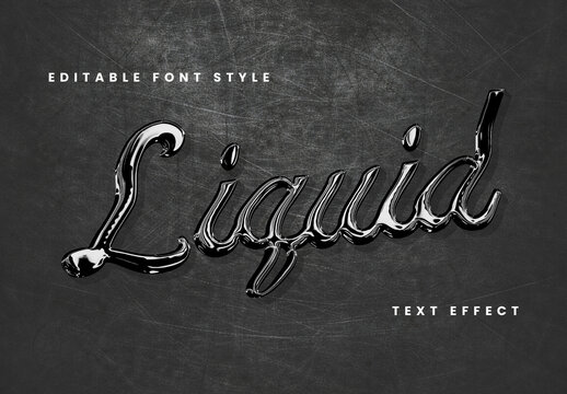Liquid Metal Text Effect