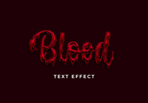 Blood Script Text Effect