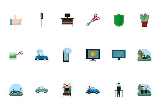 Daily Routine Illustration Set