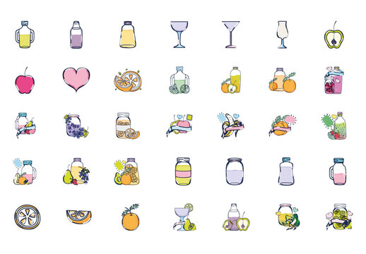 Drink Doodle Illustration Set