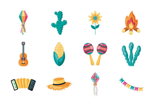 Fiesta Junina Illustration Set