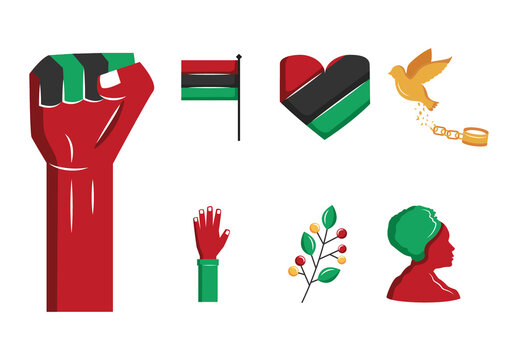Juneteenth Celebration Illustration Set