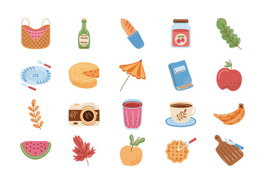 Picnic Food Illustration Set