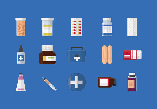 Medical Flat Icon Set