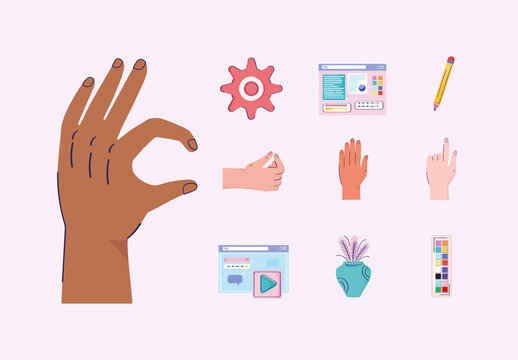 Gesture UI Illustration Set