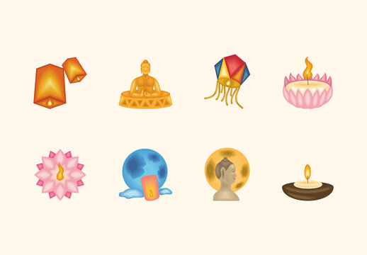 Spiritual Lantern Illustration Set