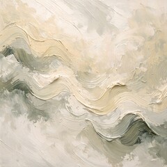 Obraz premium Beige Cream Abstract Paint Stroke Texture Background
