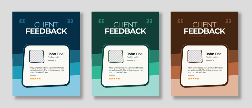 Customer Testimonials Social Media Post Template, Customer Feedback and Review Design