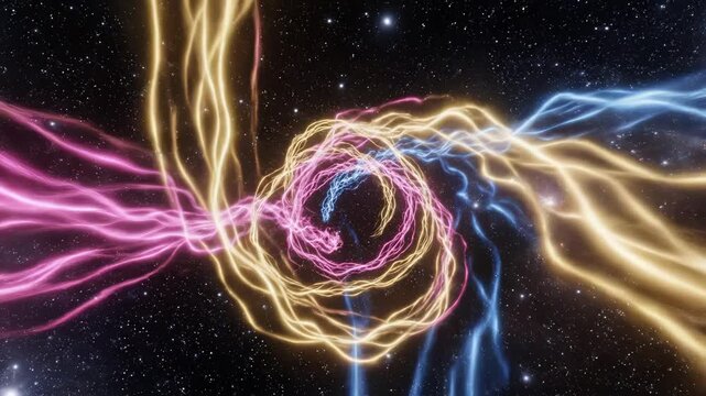Cosmic energy tendrils in space emphasizing high-end commercial value and versatility