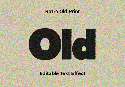 Retro Old Print Text Effect