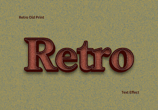 Retro Old Print Text Effect