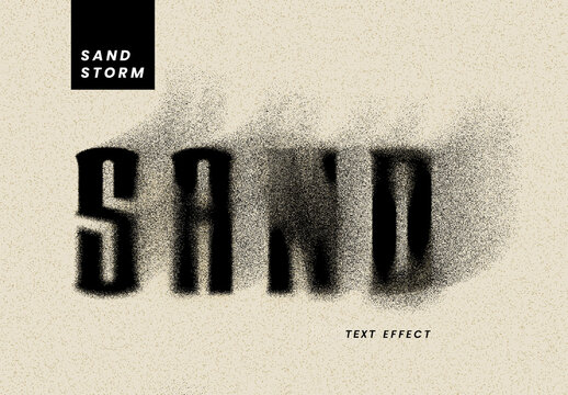 Sand Storm Text Effect