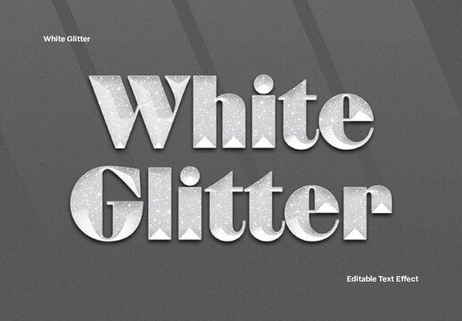 White Glitter Text Effect