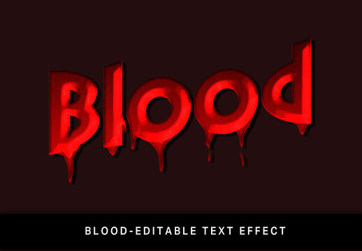 Blood Drip Text Effect