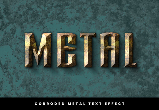 Corroded Metal Text Effect