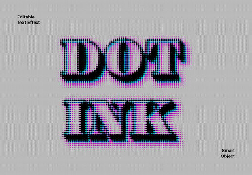 Dot Ink Text Effect
