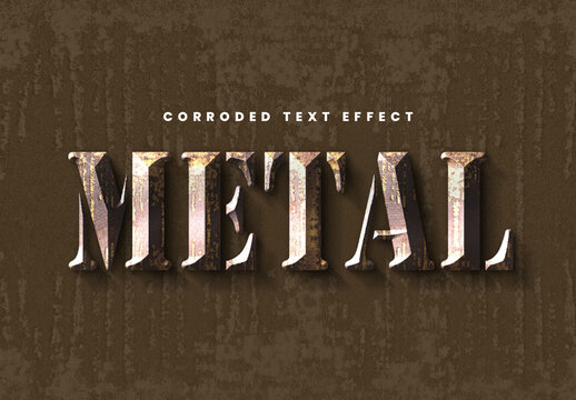 Corroded Metal Text Effect