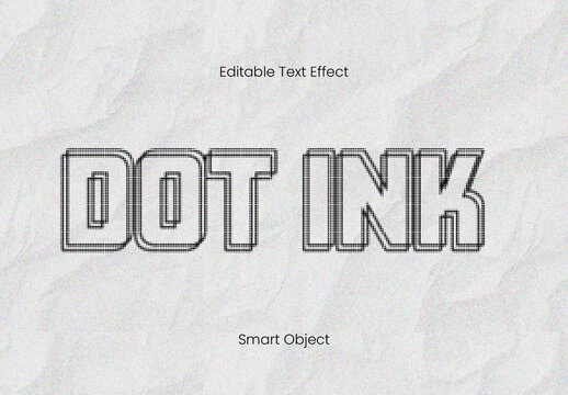Dot Ink Text Effect