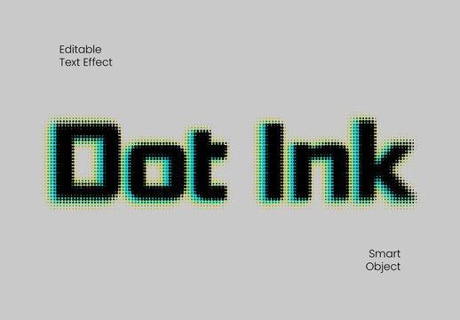 Dot Ink Text Effect