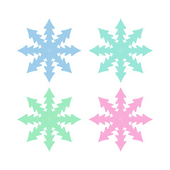 Obraz premium COLORFUL SNOWFLAKES DESIGN ELEMENTS VECTOR
