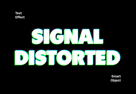 Distorted Signal Text Effect