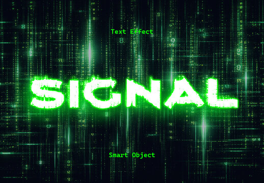 Signal Matrix Text Effect