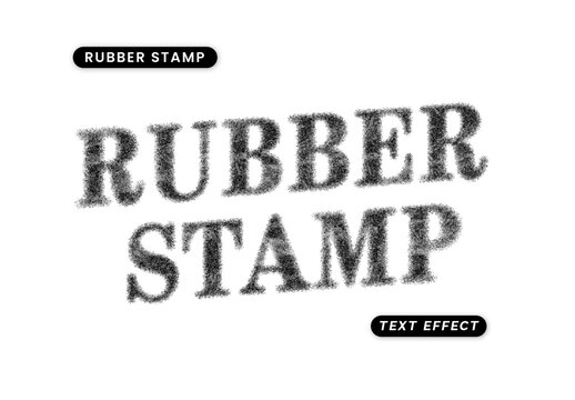 Rubber Stamp Text Effect