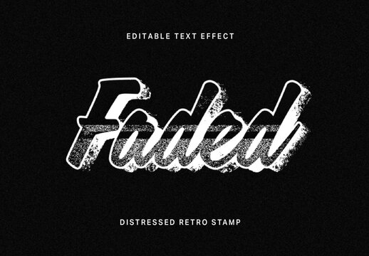 Distressed Retro Stamp Text Effect