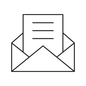 Open Email Message Line Icon