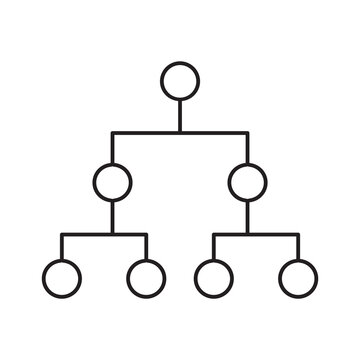 Hierarchy Flowchart Line Icon
