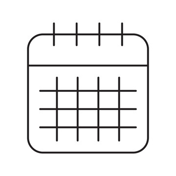 Standard Monthly Calendar Line Icon