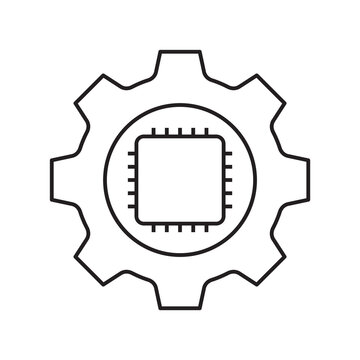Hardware CPU Automation Gear Icon