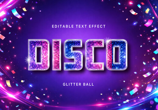 Glitter Ball Text Effect