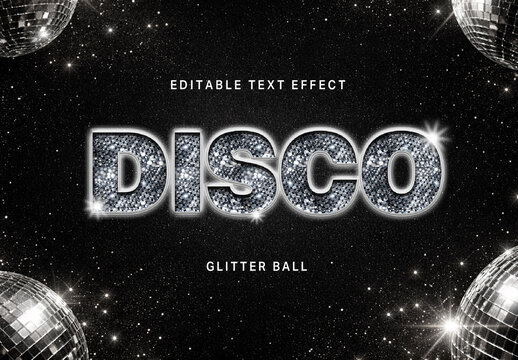 Glitter Ball Text Effect