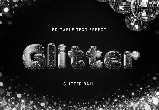 Glitter Ball Text Effect